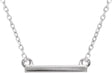 Sterling Silver Petite Bar 16-18" Necklace