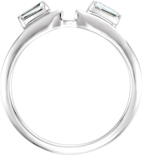 14K White 1/10 CTW Natural Diamond Wrap-Style Enhancer