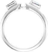 14K White Gold 1/10 CTW Natural Diamond Wrap-Style Enhancer