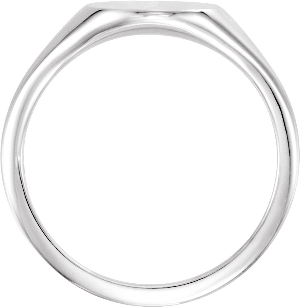 Sterling Silver 10x8 mm Oval Signet Ring