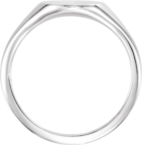 Sterling Silver 13x11 mm Oval Signet Ring