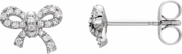 14K White Gold 1/5 CTW Natural Diamond Earrings