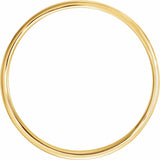 14K Yellow 4 mm Flat Hammered Band