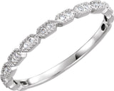 14K White Gold .08 CTW Natural Diamond Ring