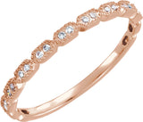 14K Rose .08 CTW Natural Diamond Ring