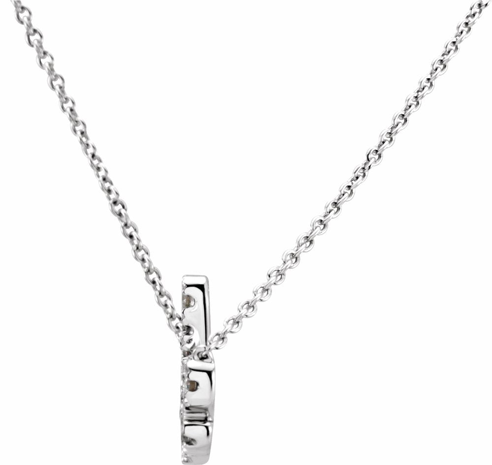 14K White 1/4 CTW Natural Diamond 18" Necklace