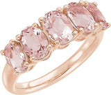 14K Rose Natural Pink Morganite Ring