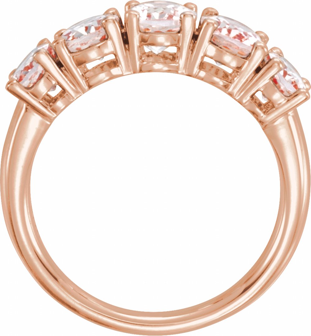 14K Rose Natural Pink Morganite Ring