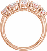 14K Rose Natural Pink Morganite Ring