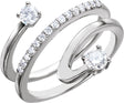 14K White Gold 1/2 CTW Natural Diamond Freeform Ring