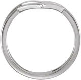 Sterling Silver Double V Ring