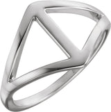 14K White Freeform Ring