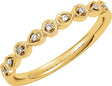 14K Yellow .04 CTW Natural Diamond Stackable Ring