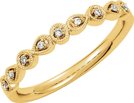 14K Yellow Gold .04 CTW Natural Diamond Stackable Ring