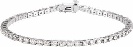 14K White Gold 2 1/4 CTW Lab-Grown Diamond Line 7 1/4" Bracelet