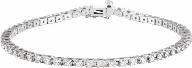 14K White Gold 2 1/4 CTW Lab-Grown Diamond Line 7 1/4" Bracelet
