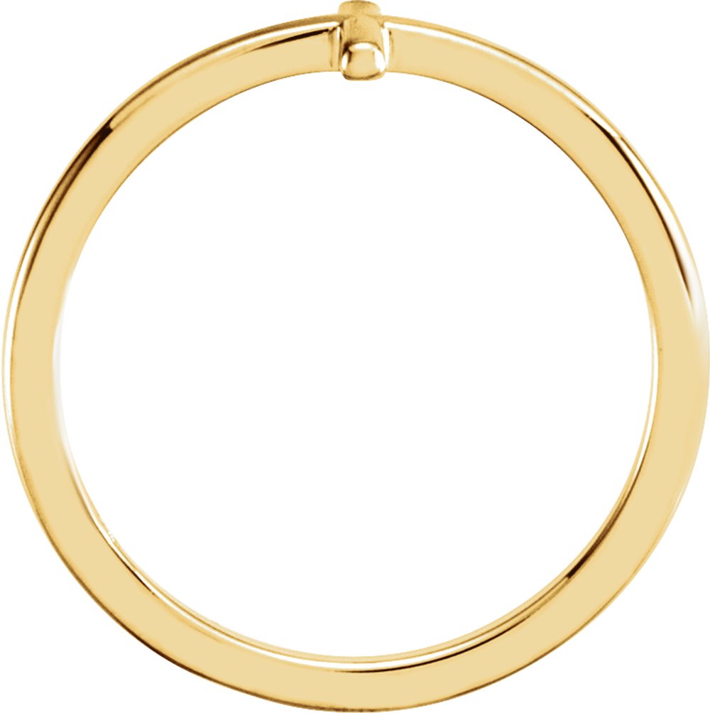 14K Yellow Sideways Cross Ring