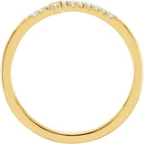 14K Yellow .08 CTW Lab-Grown Diamond Sideways Cross Ring