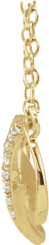 14K Yellow Gold Vermeil .025 CTW Lab-Grown Diamond 16-18" Necklace