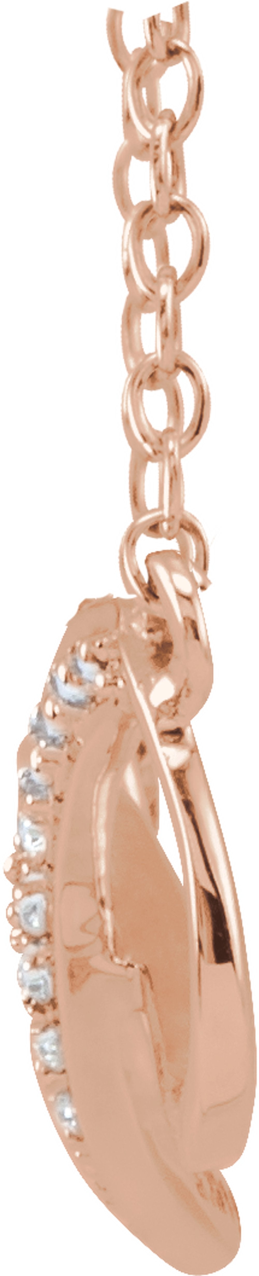 14K Rose Gold .025 CTW Natural Diamond 16-18" Necklace