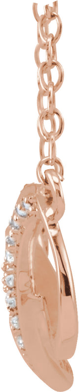 14K Rose Gold .025 CTW Natural Diamond 16-18" Necklace