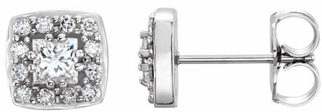 14K White Gold 1/2 CTW Natural Diamond Earrings