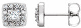 14K White Gold 1/2 CTW Natural Diamond Earrings