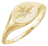 14K Yellow .02 CT Natural Diamond Ring