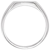 Sterling Silver 13x12 mm Rectangle Signet Ring