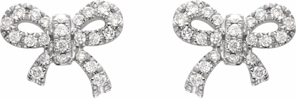 14K White 1/5 CTW Natural Diamond Earrings