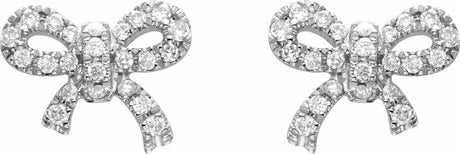 14K White 1/5 CTW Natural Diamond Earrings