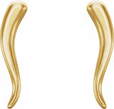 14K Yellow Horn Earrings