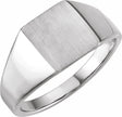 Sterling Silver 12x10 mm Rectangle Signet Ring