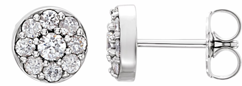 14K White Gold 3/8 CTW Lab-Grown Diamond Earrings