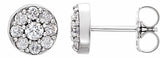 14K White Gold 3/8 CTW Lab-Grown Diamond Earrings