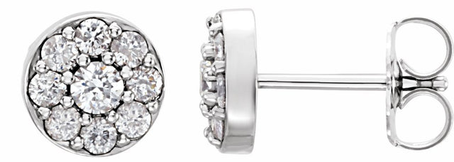 14K White Gold 3/8 CTW Lab-Grown Diamond Earrings