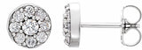 14K White 3/8 CTW Lab-Grown Diamond Earrings