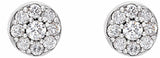 14K White 3/8 CTW Lab-Grown Diamond Earrings