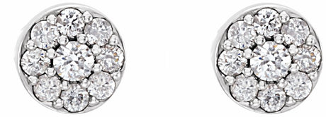 14K White 3/8 CTW Lab-Grown Diamond Earrings