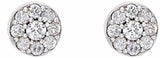 14K White Gold 3/8 CTW Natural Diamond Earrings