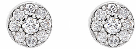 14K White Gold 3/8 CTW Natural Diamond Earrings