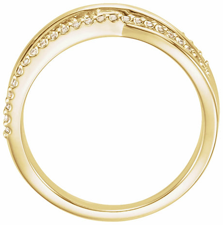 14K Yellow Gold 1/5 CTW Natural Diamond Criss-Cross Ring
