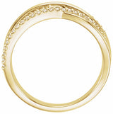 14K Yellow Gold 1/5 CTW Natural Diamond Criss-Cross Ring
