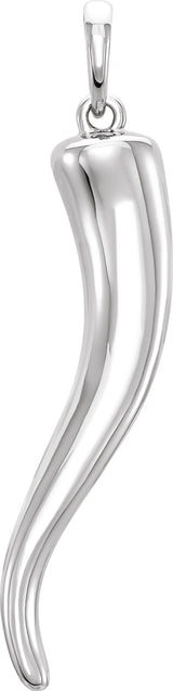 14K Rose Gold Italian Horn Pendant