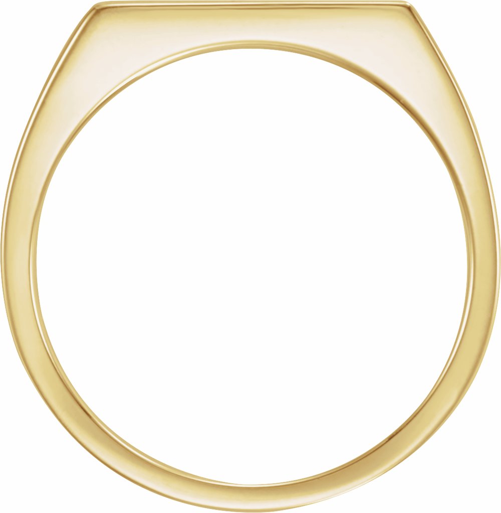 14K Yellow Gold 15x7 mm Rectangle Signet Ring