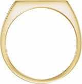 14K Yellow Gold 15x7 mm Rectangle Signet Ring