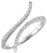14K White Gold 1/6 CTW Natural Diamond Ring