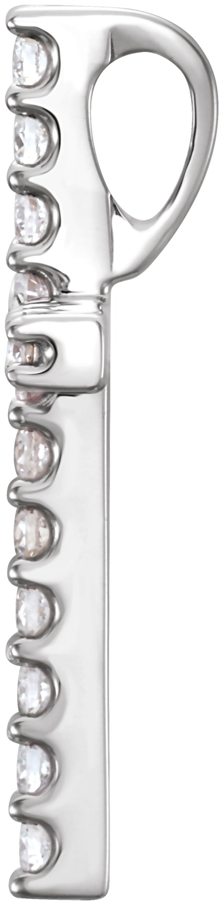 14K White Gold 1/4 CTW Lab-Grown Diamond Petite Cross Pendant
