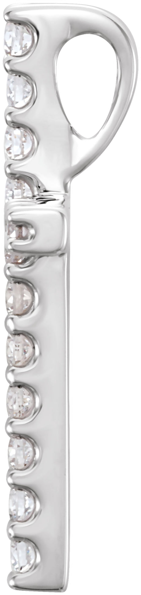14K White Gold 1/5 CTW Natural Diamond Petite Cross Pendant