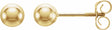 14K Yellow 3 mm Ball Stud Earrings